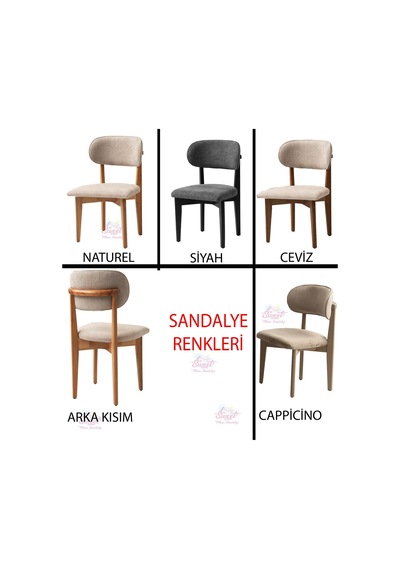 Orkide Sabit Oval Bohem Cappicino Yemek Masası Takımı Ahşap Nergis Sandalye 1 Masa 4 Sandalye Orkide Sabit Oval Bohem Cappicino Yemek Masası Takımı Ahşap Nergis Sandalye 1 Masa 4 Sandalye