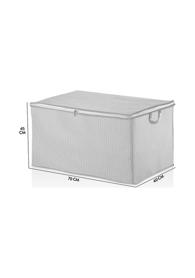 Serstil Maxi Boy Gri Benekli Yastık / Battaniye Hurcu - 70x45x40 Cm Beyaz
