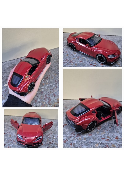 Diecast,metal Oyuncak Araba Toyota Supra 2023 10 Cm Çek Bırak Mod
