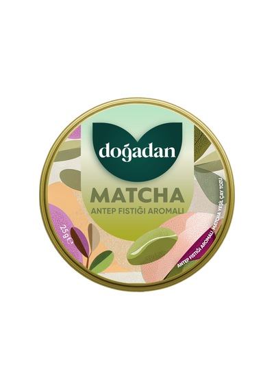 5 Adet Doğadan Antep Fıstık Aromalı Matcha Yeşil Çay Tozu 25 G