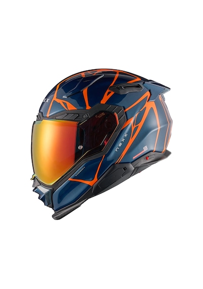 Nexx X.wst 3 B-sıde Mavi-turuncu Kask Turuncu