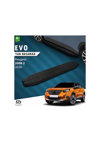 S-dizayn Peugeot 2008 2 Evo Siyah Yan Basamak 183 Cm 2020 Üzeri