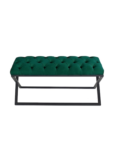 Varcera Yeşil Chester Model Kapitoneli Puf&bench&koltuk&oturma Bankı&makyaj Puff&yatak Odası Takımı Önü&ucu