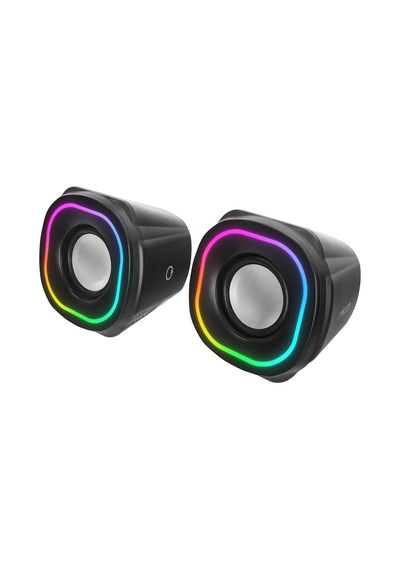 Mikado Md-180 2.0 3w 2 Siyah Rgb Aydınlatmalı Usb + 3.5mm Usb 5v Speaker Hoparlör