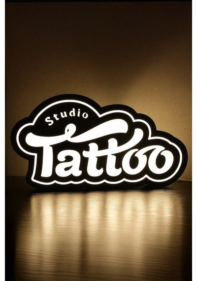 Tattoo Dövmeci Tasarımlı Dekoratif Gece Lambası Çok Renkli