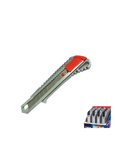 Metal Gövdeli Maket Bıçağı Falçata Sürgülü Kesici Hobi Ofis Atölye