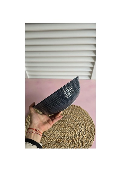 Kütahya Porselen Royal Büyük Boy Salata Kasesi 26 Cm Petrol, 015 Çok Renkli