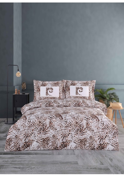 Pierre Cardin Pamuk Nevresim Takımı Çift Kişilik Leopar Çok Renkli