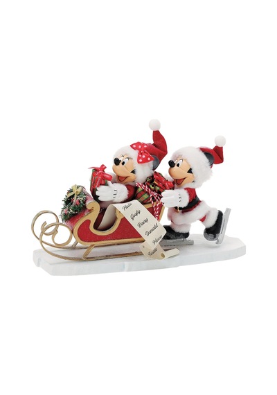 Tr Possible Dreams Disney Mickey Ve Minnie Mouse Buz Üzerinde Eğlenceli Heykelcik, 18,7 Cm, Çok Renkli Diğer