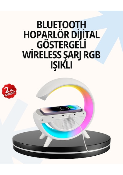 15w - 927 - Hızlı Şarj Destekli Led Atmosfer Işığı Ve Alarm - Csmo-tex - Fonksiyonlu Lamba