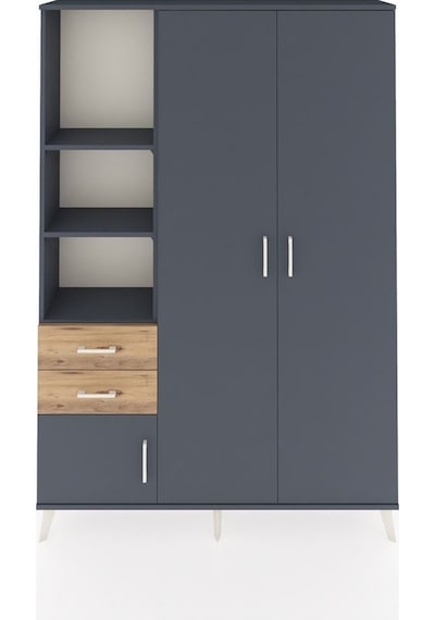Arges Dolap 5 Raflı 2 Çekmeceli Tek Askılı 132x30x195 Antrasit-antrasit/çam Antrasıt/atlas Çam Arges Dolap 5 Raflı 2 Çekmeceli Tek Askılı 132x30x195 Antrasit-antrasit/çam Antrasıt/atlas Çam