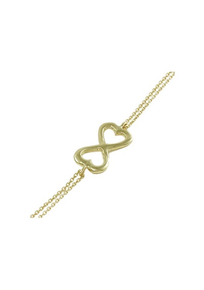 Altın Kalp Motifli Sonsuzluk Bileklik As41Bl Altınsepeti Sarı Altın