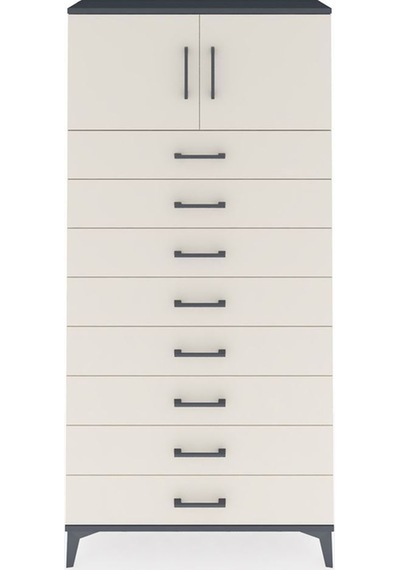 Arges Dolap Tek Raflı 8 Çekmeceli 2 Kapaklı 88x30x182 Antrasit-aytaşı Antrasit Arges Dolap Tek Raflı 8 Çekmeceli 2 Kapaklı 88x30x182 Antrasit-aytaşı Antrasit