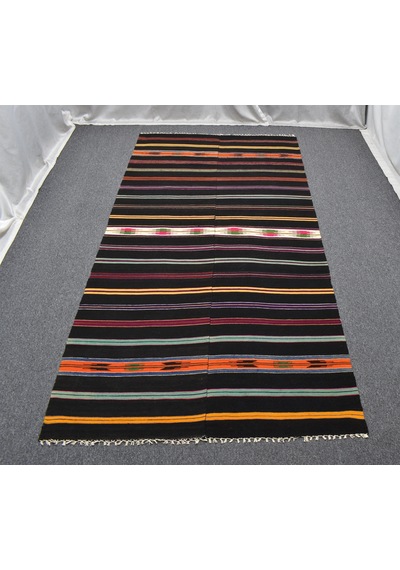 Zehra Abla Halı El Dokuma Balıkesir Benzersiz Otantik Perde Yün Kilim 7076 Çok Renkli