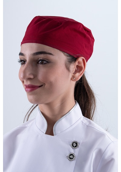 Chef Bone Kep Aşçı Şef Şapkası Kırmızı Çok Renkli