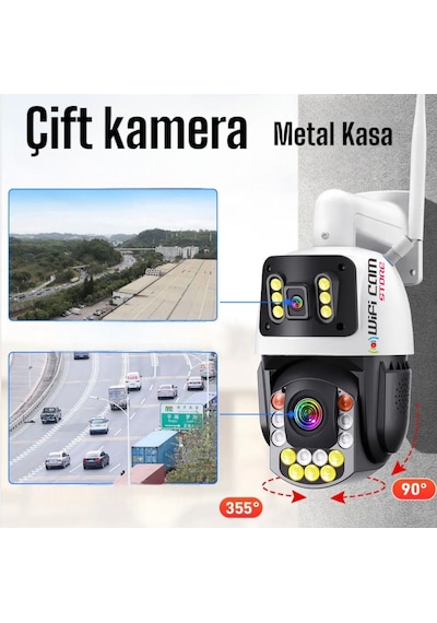 İcsee 8 Mp Çift Kameralı 42x Optik Zoom Metal Kasa Kamera