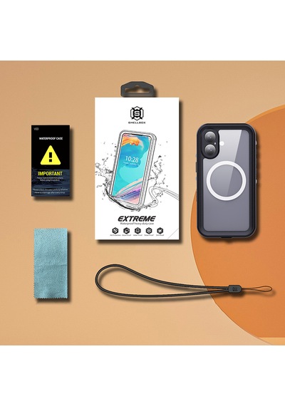 Apple Uyumlu İphone 16 Kılıf 360 Ön Ve Arka Koruyucu Su Geçirmez 1-1 Silikon 2mm Zırhlı Pc+tpu Kapak Siyah