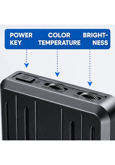 Mini Led Fill Light, Rgb Kamera Ve Telefon Video Işığı, 129 Led, 6w, 3000mah, 2800-9000k, Crı 95,%0-100 Parlaklık, Usb-c, 1/4 Vida, 360 Açı, Sos, Beyaz Sıcak Soğuk Işık Xk-fl01