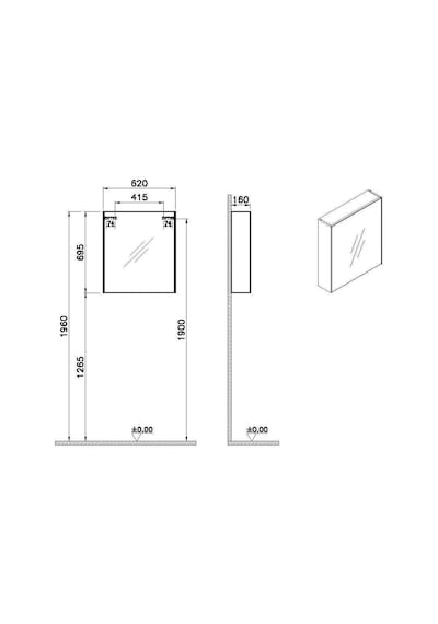 VitrA Root Flat 60 Cm Beyaz Kapaklı Banyo Dolabı Takımı Beyaz VitrA Root Flat 60 Cm Beyaz Kapaklı Banyo Dolabı Takımı Beyaz