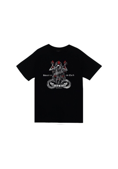 Stoned&Fame Erkek Siyah Watain Baskılı T-shirt SIYAH