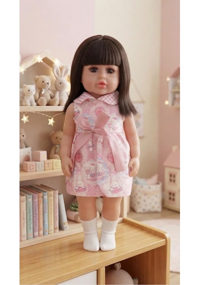 Emzikli Sevimli %100 Et Bebek - 50 Cm Konuşan Gerçekçi Oyun Arkadaşı İnteraktif Eğitici Oyuncak 20464235