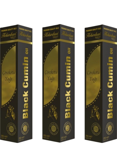 Hekimhan Bitkisel Çörekotu Yağı 3 x 250 ML