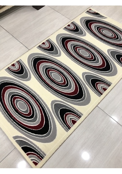 Saray Halı Vizyon 11169 Ws 80X150 Gri Kırmızı Küçük Ölçü Halı !