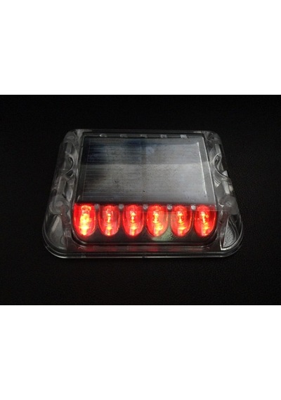 Polikarbonat 1x6 Led Li Solar Yol Butonu