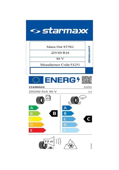 Starmaxx 205/60 R16 Tl 96V Reınf. Maxx Out ST582 Dört Mevsim Lastiği 2025