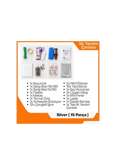 Eva Trafik Seti Plus - 1 Kg Yangın Tüpü - 4 Yıllık - Silver Paket