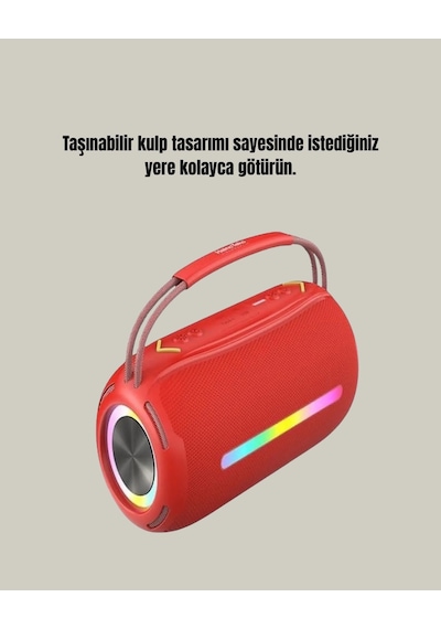 Mey İthalat Suya Dayanıklı 20w Rgb Hoparlör Bluetooth, Usb, Sd Kart Ve Aux Girişli