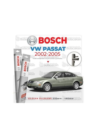 Volkswagen Passat Muz Silecek Takımı 2002-2005 Bosch Aeroeco
