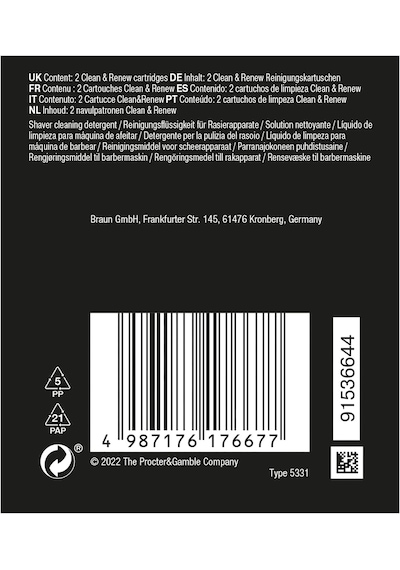 Braun Clean & Charge Reinigungskartuschen