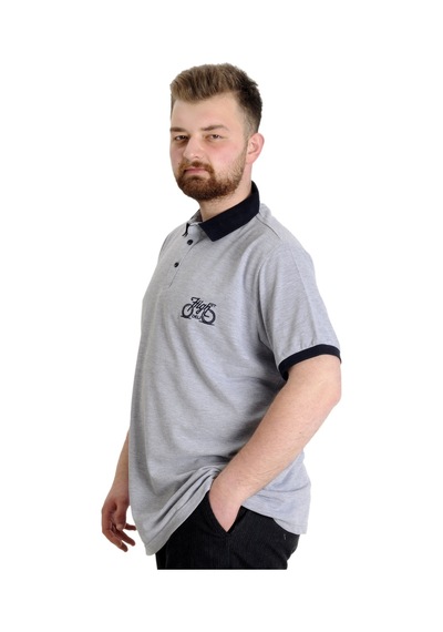 Mode Xl Büyük Beden Erkek Polo T-Shirt Hıgh 23346 Grimelanj 001