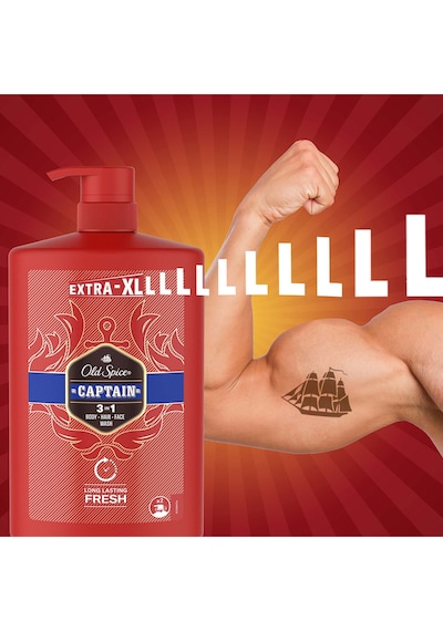 Old Spice Captain Erkekler İçin Duş Jeli Ve Şampuan 1 L