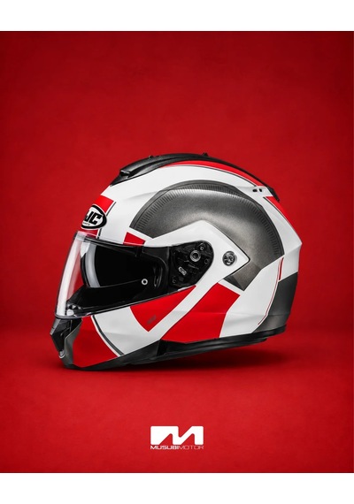 Hjc C91n Kask Jyn Mc1 Kırmızı - Siyah - Beyaz