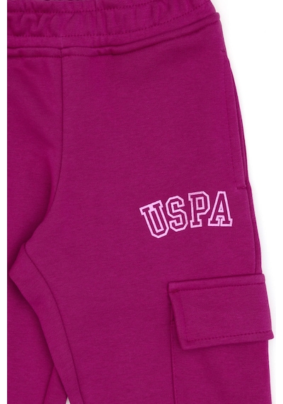 U.S. Polo Assn. Kız Çocuk Fuşya Cep Detaylı Parlak Baskılı Eşofman Altı 50316892-VR023