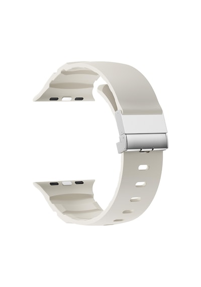 Apple Uyumlu Watch 44mm Zore Krd-145 Metal Tokalı Silikon Kordon