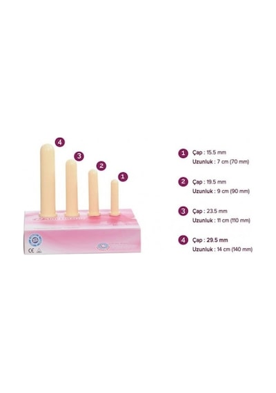 Vajinismus Dilator 4 Lü Set Rabır Dilator