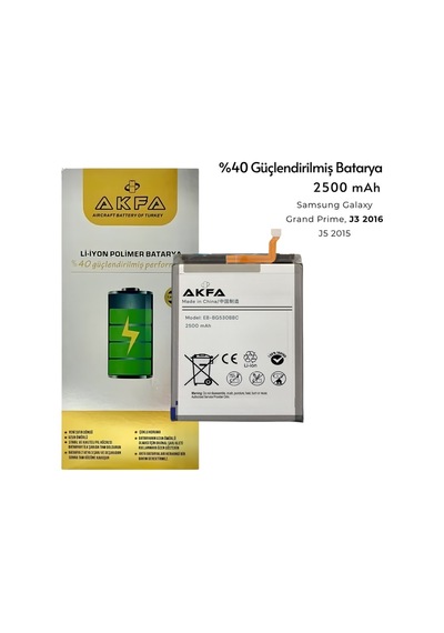 Samsung Sm G530, G531, J320, J500 Uyumlu Batarya %40 Güçlendirilmiş 2500 Mah Eb-bg530bbc