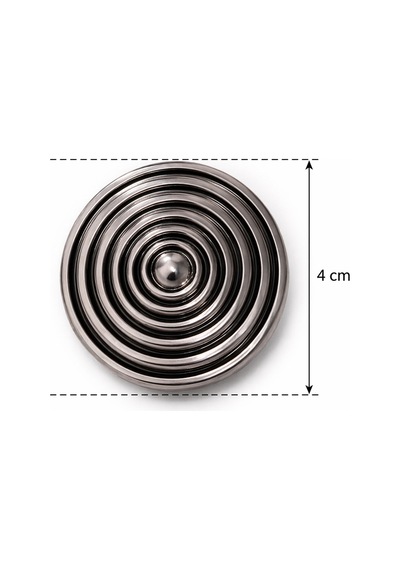 Spiral Desenli Büyük Boy Antrasit Küpe Siyah Metalik Görünümlü, Modern Şık Tasarım Kararmaz Diğer