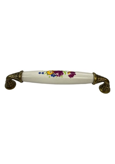 Klasik Silindir Kulp Antik Sarı 128 Mm Çok Renkli
