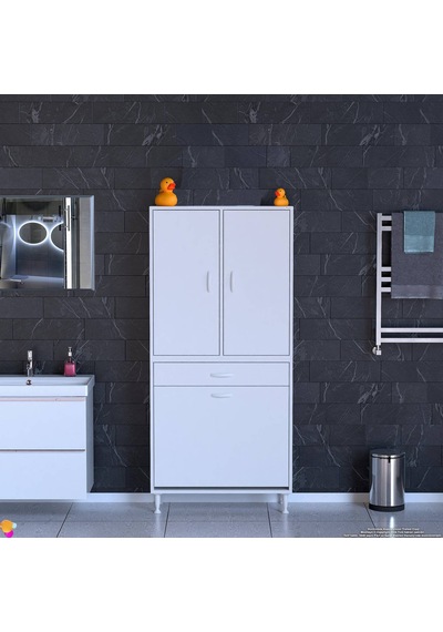 Eliusta Reli Dolap Beyaz Çok Kullanımlı 75 Cm Eninde Banyo Dolabı 75x171x32,5 Cm 2 Kapak 6 Raf Dolap Beyaz Eliusta Reli Dolap Beyaz Çok Kullanımlı 75 Cm Eninde Banyo Dolabı 75x171x32,5 Cm 2 Kapak 6 Raf Dolap Beyaz