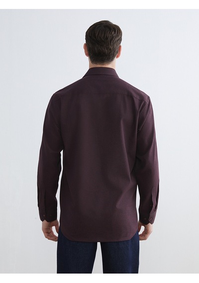 Lcwaıkıkı Classic Bordo Regular Fit Erkek Gömlek