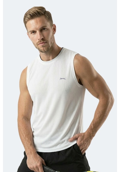 Slazenger Hazzar I Erkek Kolsuz Beyaz Tişört