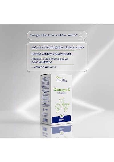 Dr. Ümit Aktaş Omega 3 Şurup Takviyesi 150 ML