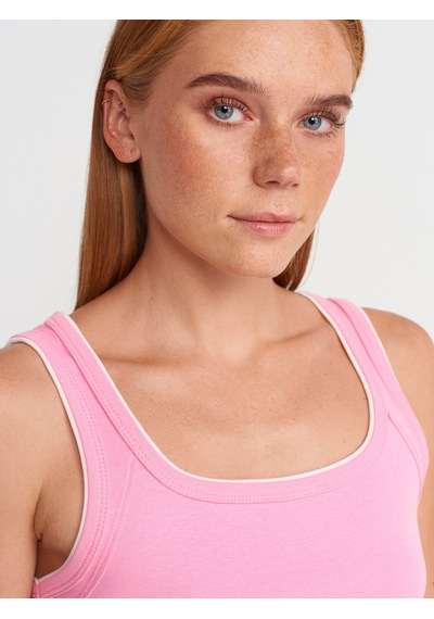 Dilvin 21087 Kontrast Fitilli Atlet-pembe Pembe