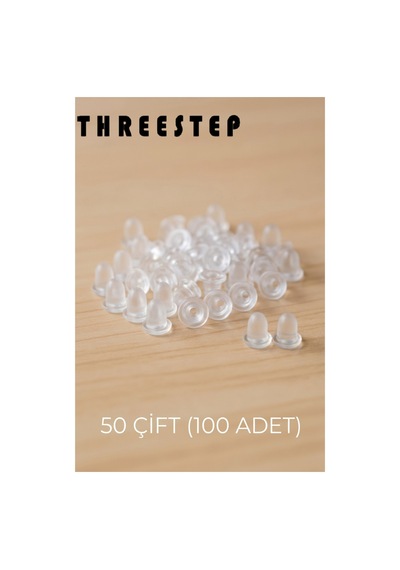 100 Adet 50 Çift Plastik Küpe Pistonu Küpe Arkalığı Şeffaf Dayanıklı Takı Aksesuarı Beyaz
