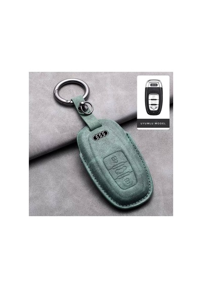 Audi A4 A5 A6l A5 A6l A7 A8 Q5 3 Buton Smart Kumanda Kılıfı Lüx Premium Süet Deri
