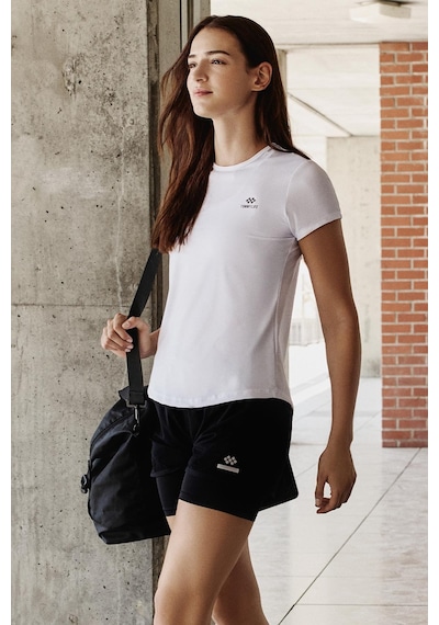 Tommy Life Beyaz Sırt Pencereli Kısa Kol Standart Kalıp O Yaka Kadın T-shirt - 97101 Beyaz